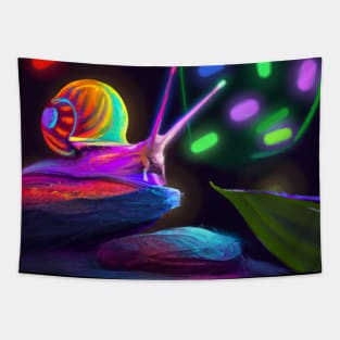 Colorful snail Tapestry