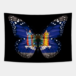 New York Flag Butterfly - Gift for New Yorker From New York NY Tapestry