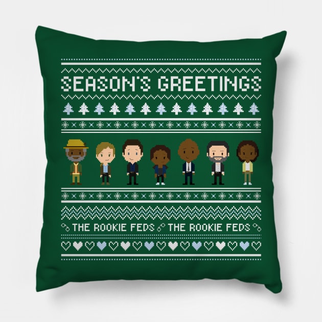 The Rookie Feds Fam Seasons Greetings | The Rookie Feds Pillow by gottalovetherookie