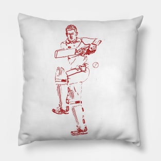 Cricket batsman  Art j5 Pillow