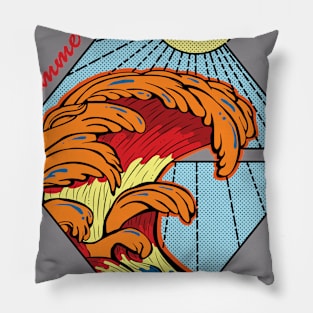 Set the Waves Ablaze Pillow