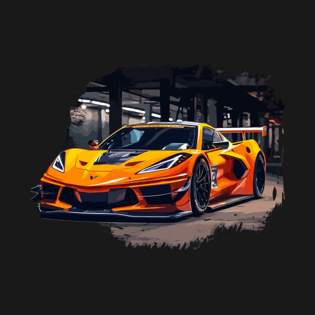 C8 Corvette Racecar Supercar Sports car Muscle car hotrod C8.R C8 by Tees 4 Thee