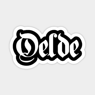 Oelde written with gothic font Magnet