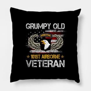 Grumpy Old 101st Airborne Division Veteran T Shirt Mens Pillow