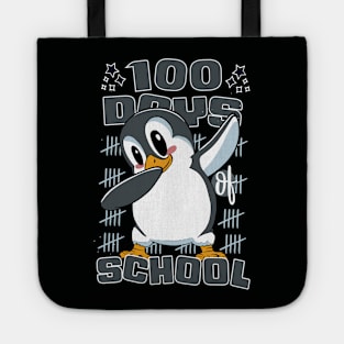 100 Days of school featuring a Dabbing Penguin #1 Tote