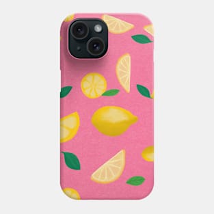 Pink lemonade fun digital pattern Phone Case