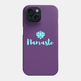 Namaste Lotus Bold - Aqua - Phone Case