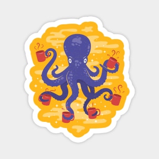 Coffee Octopus Magnet