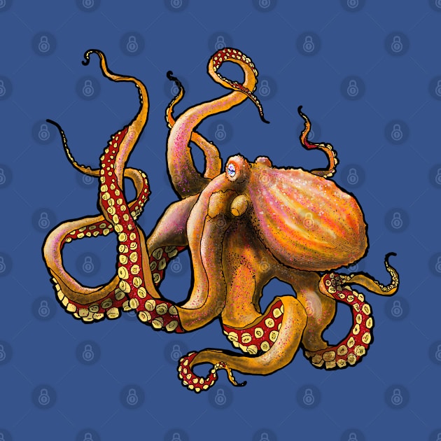 Octopus Orange by Tinka Collective