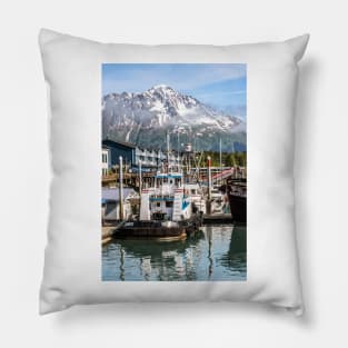 Mountains and Boats Pillow