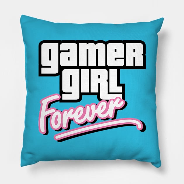 Gamer Girl Forever Pillow by JacsonX