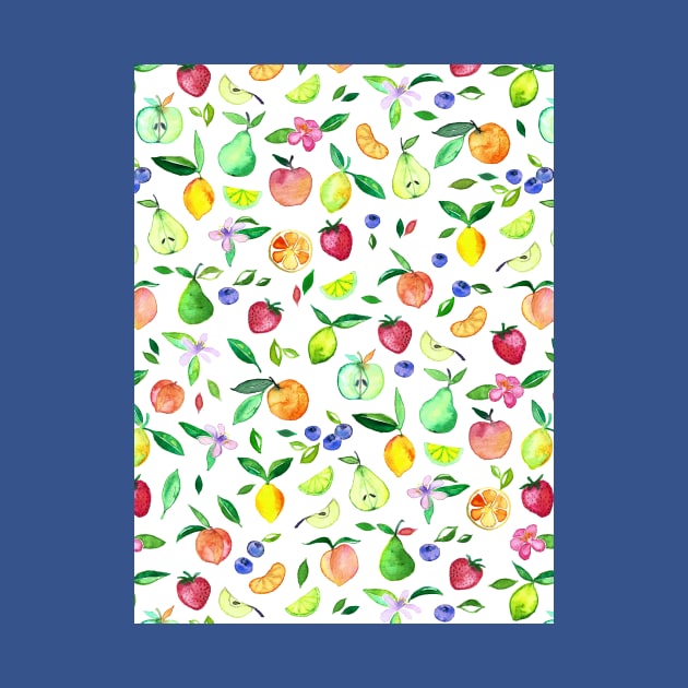 Fresh Fruit - a watercolor pattern by micklyn