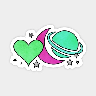 Love, Moon, Saturn Magnet