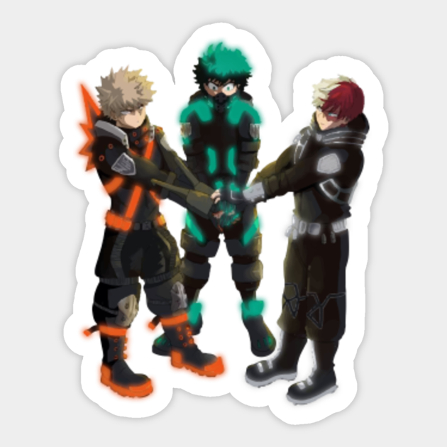 The Big Three Boku No Hero Academia My Hero Academia Sticker Teepublic