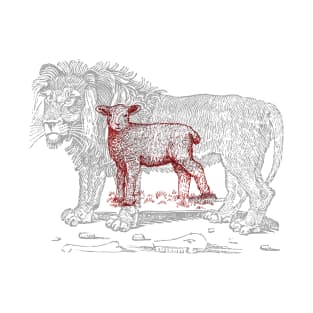 The Lion and the Lamb-Sketch T-Shirt