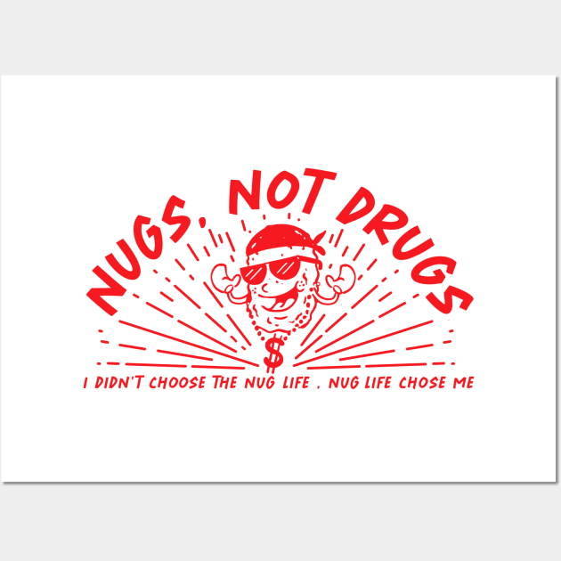 Nugs Not Drugs Funny Chicken Nuggets Fanny Pack by Abstraction World