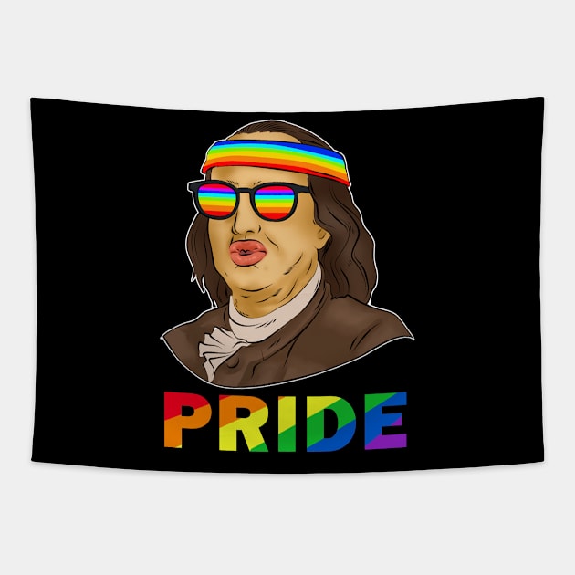 Transgender Franklin LGBT Gay Pride Gifts Men LGBTQ Tapestry by PomegranatePower