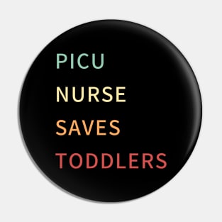 Picu nurse saves toddlers retro colours Pin