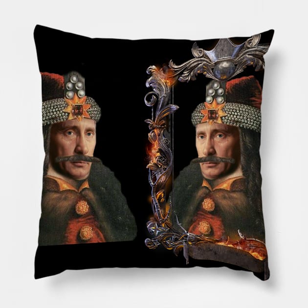 Vlad In The Mirror Putin Pillow by UnanimouslyAnonymous