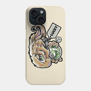 Lucky Rabbit - Black Outlined Version Phone Case