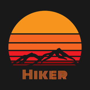 Hiker Vintage Retro Style Sunset T-Shirt