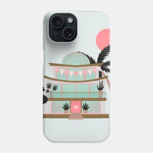 Mid century modern beach house Phone Case