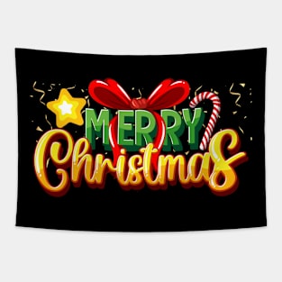 Festive Merry Christmas Tapestry