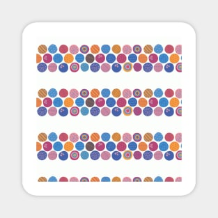 Doodle Dots Stripes Magnet