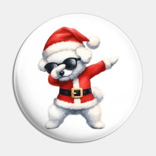 Christmas Bichon Frise Dog Dabbing Dance Pin