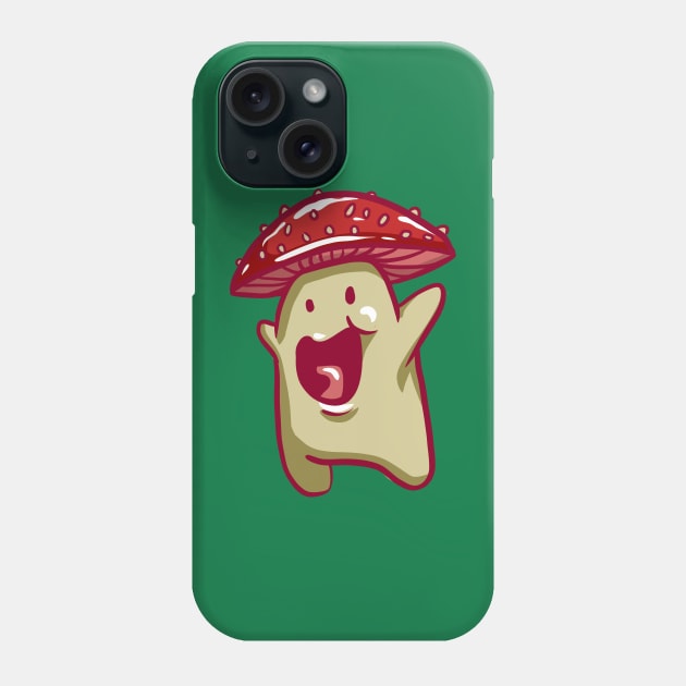 Happy Cute Character Mushroom Phone Case by Manfish Inc.