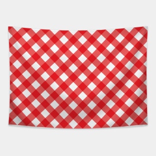 Christmas plaid red pattern Tapestry