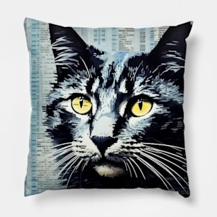 Cat Animal Pet Art Decor Paint Mosaic Pillow