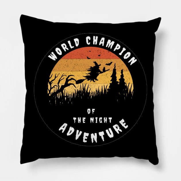 World Champion of the Night Adventure Pillow by Steady Eyes