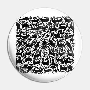 Black Otomi Print Pin