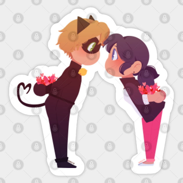 Marinette Chat Noir Miraculous Ladybug Sticker Teepublic