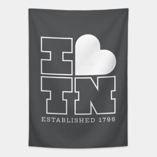 I Heart TN - White on Dark Gray Tapestry