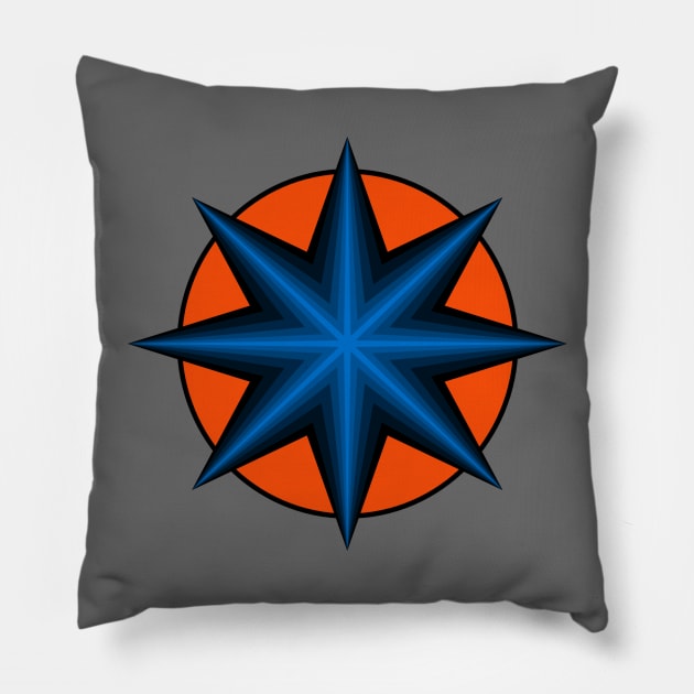 Star of Spikes Pillow by BKAllmighty