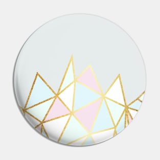 Pastel Geometric & Gold Foil Pattern Pin