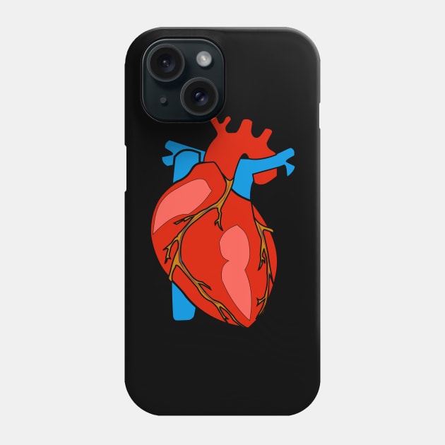 Heart Anatomy Phone Case by gold package