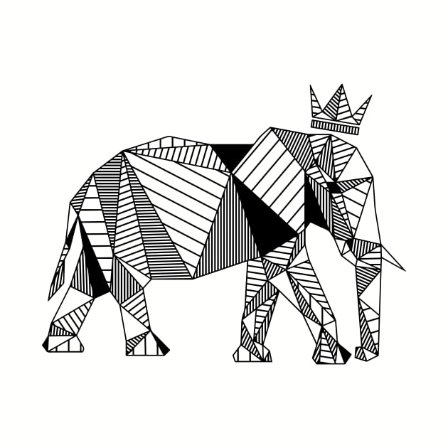 Geometrical Elephant by Psydrian