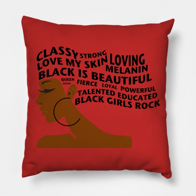 Black is Beautiful Pillow by blackartmattersshop