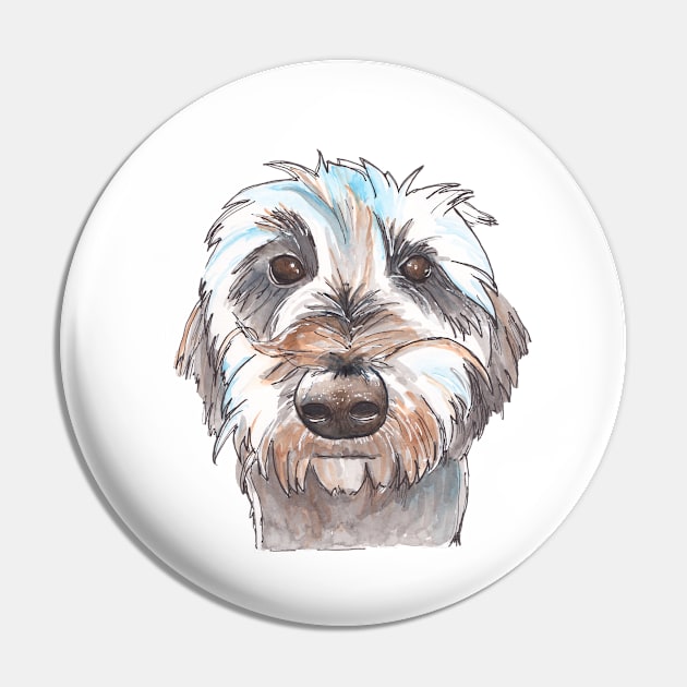 Does my hair look good? Dog portrait illustration in watercolors Pin by kittyvdheuvel