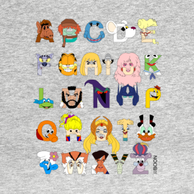 Child of the 80s Alphabet - Animation - T-Shirt