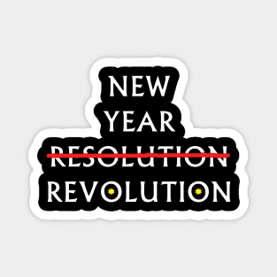 New Year Resolution / Revolution - Typography Design Magnet