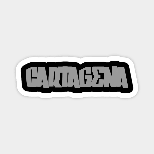 Cartagena Colombia Medellin Bogota Graffiti - Grey Magnet by LenTauroPhoto