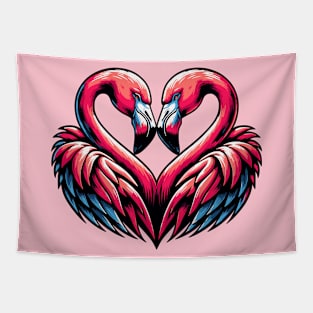 Love is love flamingos Tapestry