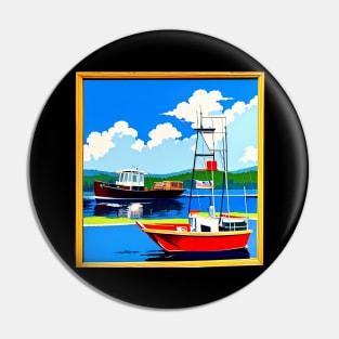 Fishing Boat Poster Pin