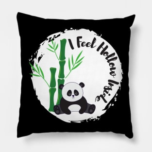 I Feel Hollow Inside - Existential Panda Pillow