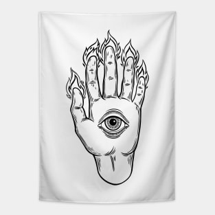 Mysterious Eye. Magic Hand Tapestry