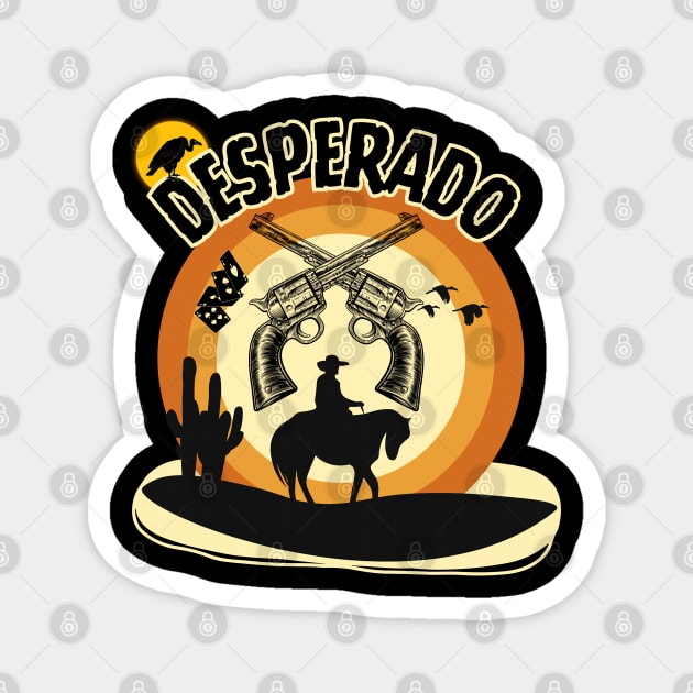 Desperado - Western Style T-Shirt Magnet by Rowdy's Goods